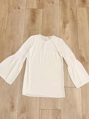 Michael Kors White Bell-Sleeve Tunic Top